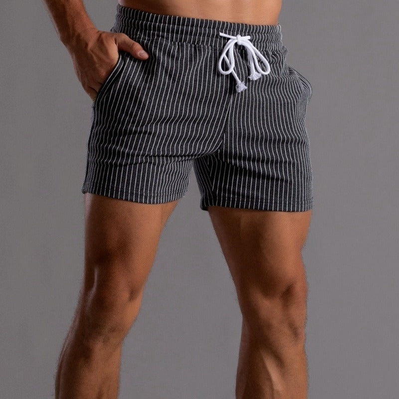 Pantalones Cortos a Rayas Elegantes y Cómodos para Hombres | Alex