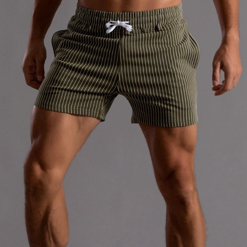 Pantalones Cortos a Rayas Elegantes y Cómodos para Hombres | Alex