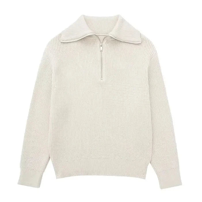 AnaJosé™ | Sudadera con cremallera rayada