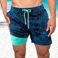Shorts de baño de secado rápido con compresión interna para hombres