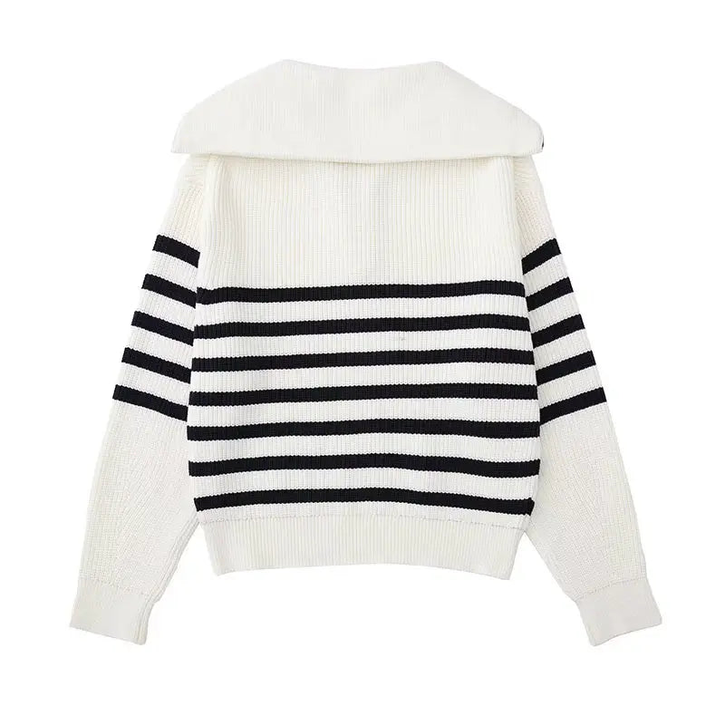 AnaJosé™ | Sudadera con cremallera rayada