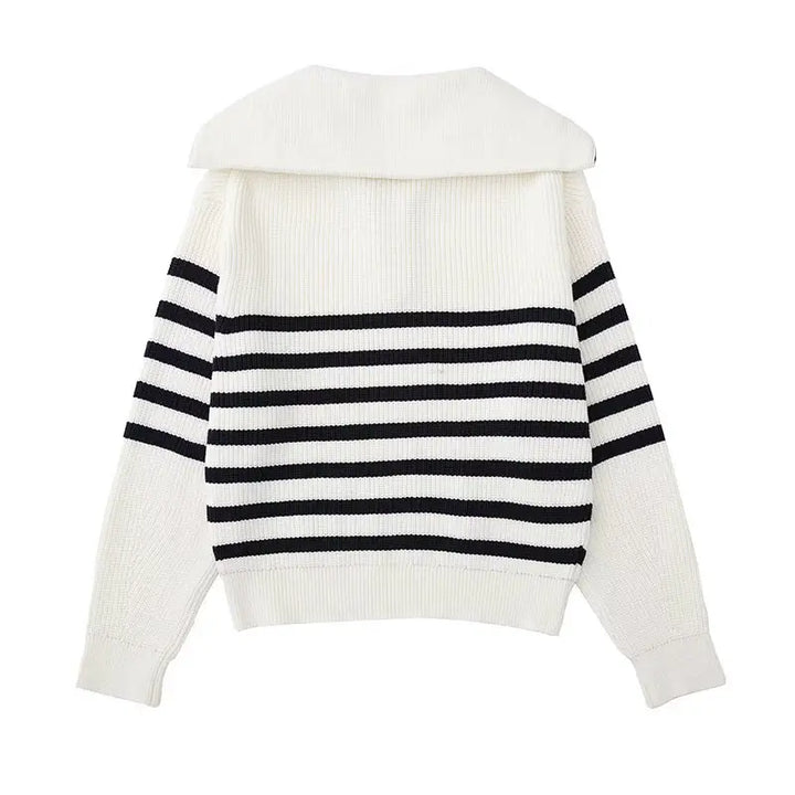 AnaJosé™ | Sudadera con cremallera rayada