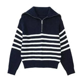 Ana&José | Sudadera con cremallera rayada