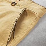 Heinen - Pantalones Cortos Casual con Cintura Ajustable de Tela