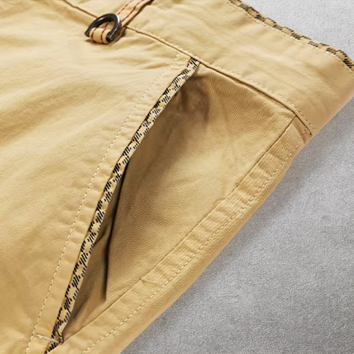 Heinen - Pantalones Cortos Casual con Cintura Ajustable de Tela