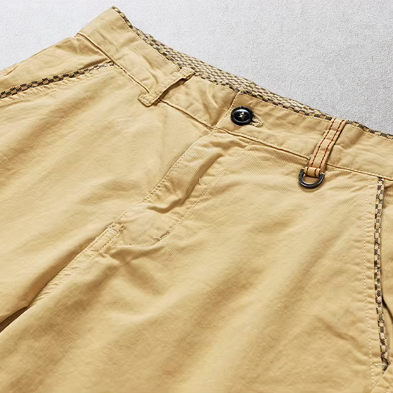 Heinen - Pantalones Cortos Casual con Cintura Ajustable de Tela