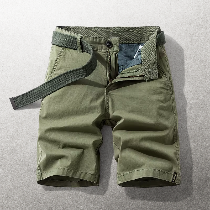 Heinen - Pantalones Cortos Casual con Cintura Ajustable de Tela