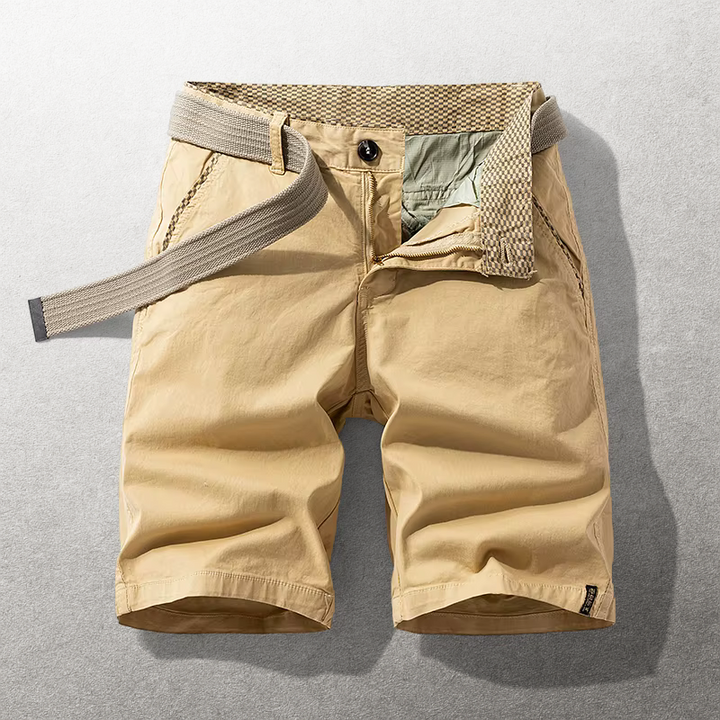 Heinen - Pantalones Cortos Casual con Cintura Ajustable de Tela