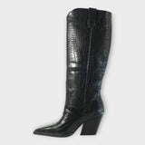 Camila | Botas Con Diseño Croco Y Tacón Elegante Diario