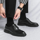 Zapatos de Vestir Derby de Charol Negros para Hombre – Calzado Formal Brillante