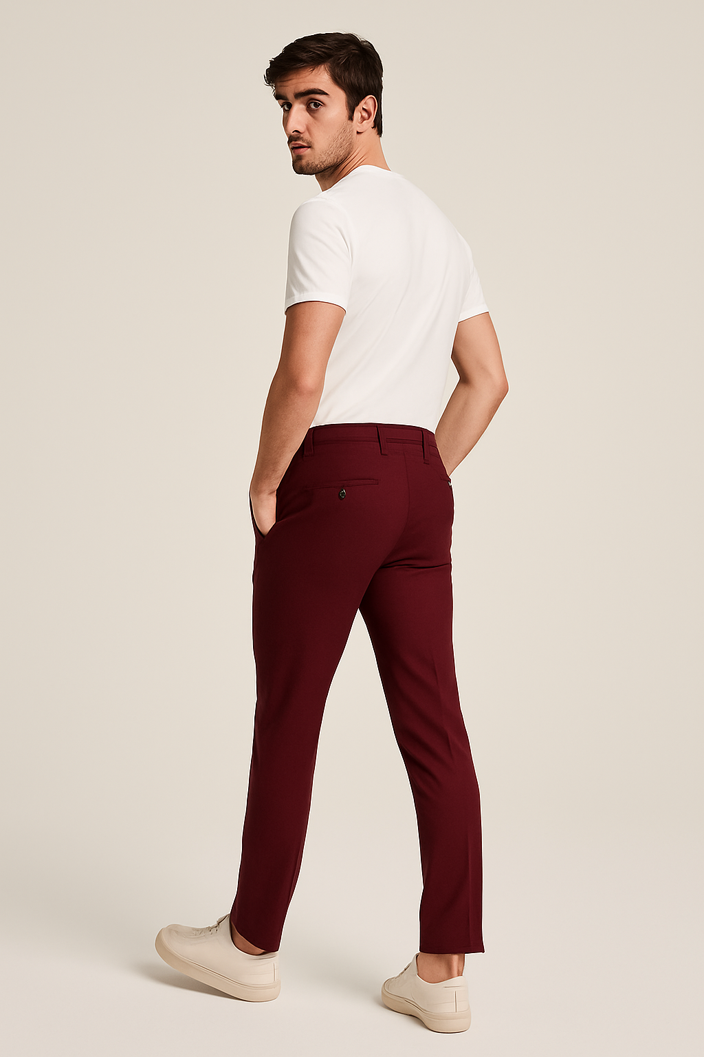 Pantalones de Hombre a Medida – Clásicos de Trabajo con Frente Plano