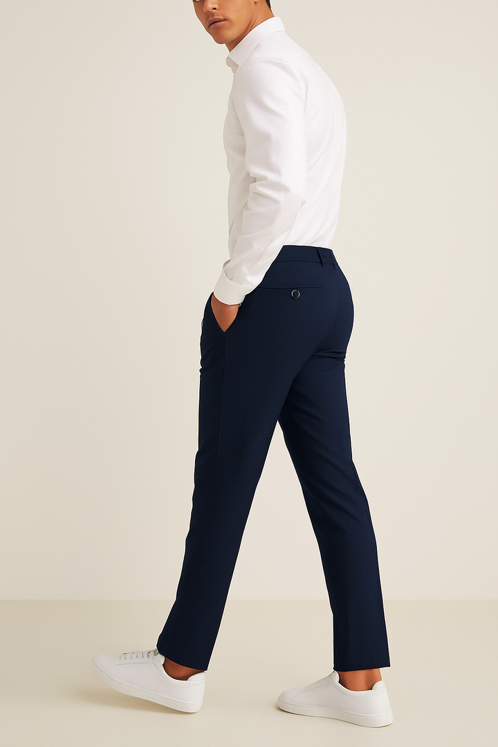 Pantalones de Hombre a Medida – Clásicos de Trabajo con Frente Plano