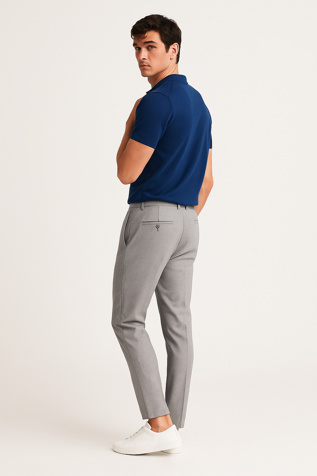 Pantalones de Hombre a Medida – Clásicos de Trabajo con Frente Plano