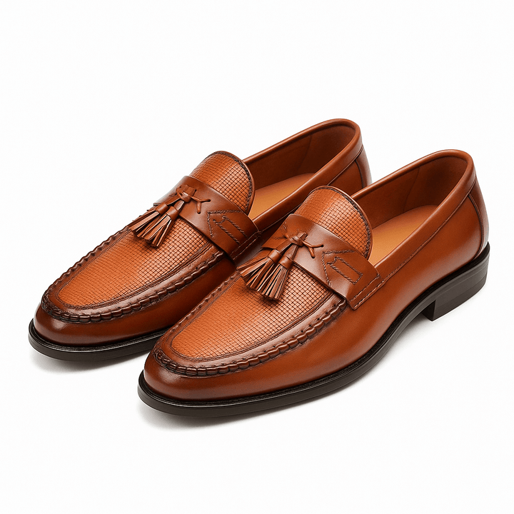 Mocasines de Borlas Tejidos para Hombre – Elegancia Clásica Slip-On