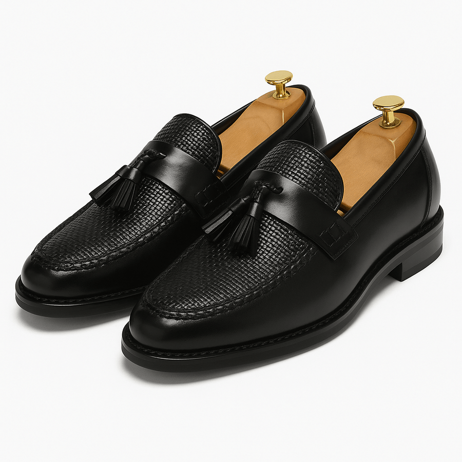 Mocasines de Borlas Tejidos para Hombre – Elegancia Clásica Slip-On