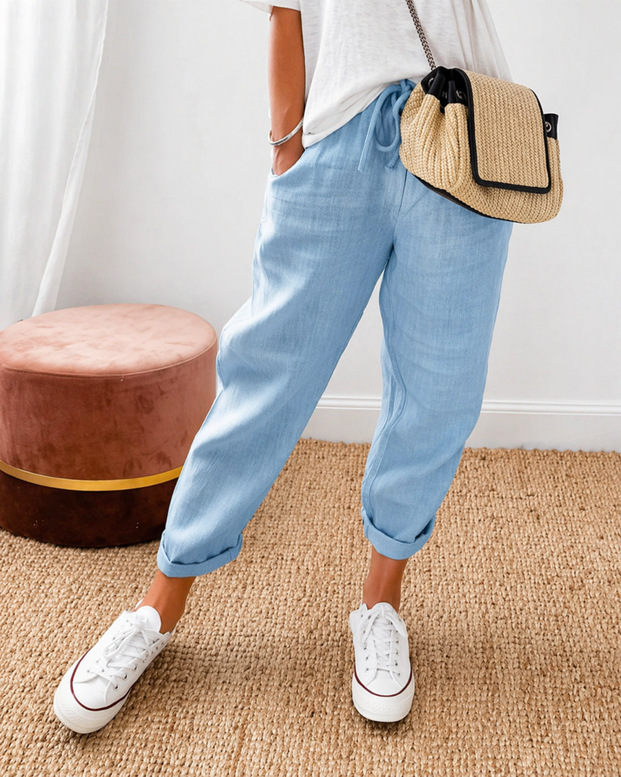 Ana&José | PANTALÓN DE LINO RELAJADO PARA MUJER