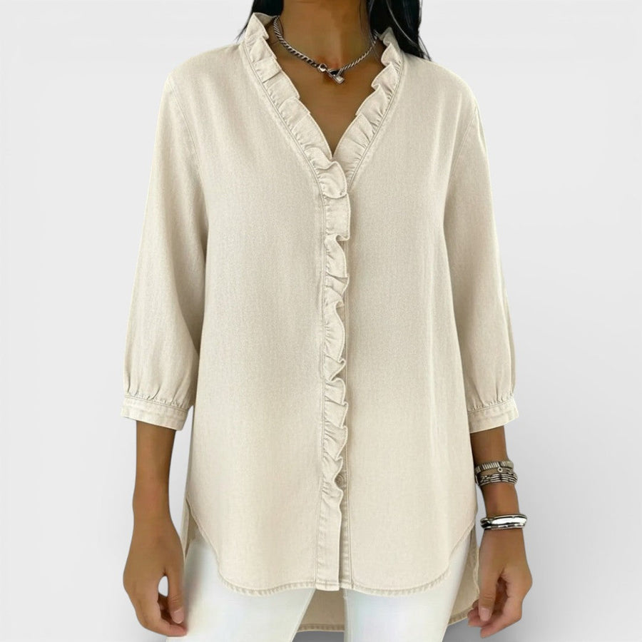 Elena™ | Blusa elegante con volantes