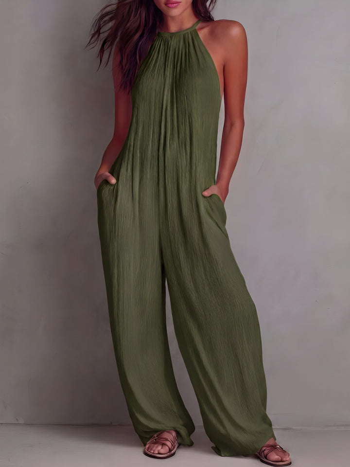 Elena | Mono fluido elegante con cuello halter