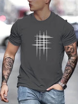 AnaJosé™ — Camiseta elegante de cuello redondo con estampado gráfico