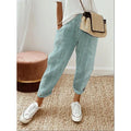 Pantalones de rayas verticales para mujer, pantalones de corte holgado a rayas, pantalones estampados con cordón ajustable, ropa de calle