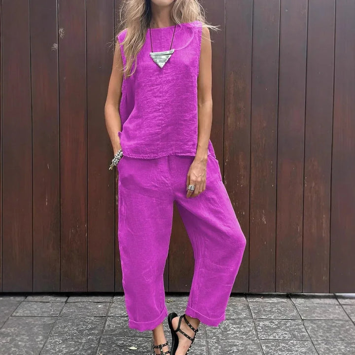 Conjunto Egipto de 2 piezas - De lino y algodón