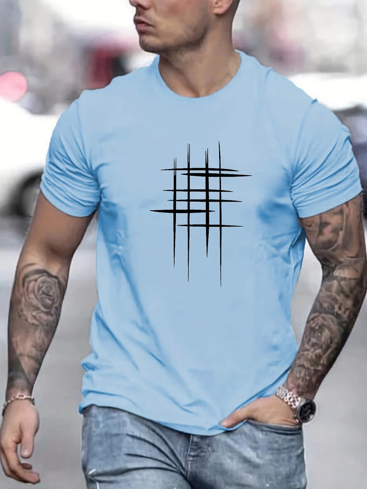AnaJosé™ — Camiseta elegante de cuello redondo con estampado gráfico