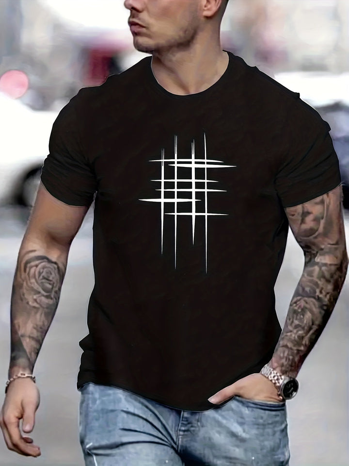 AnaJosé™ — Camiseta elegante de cuello redondo con estampado gráfico