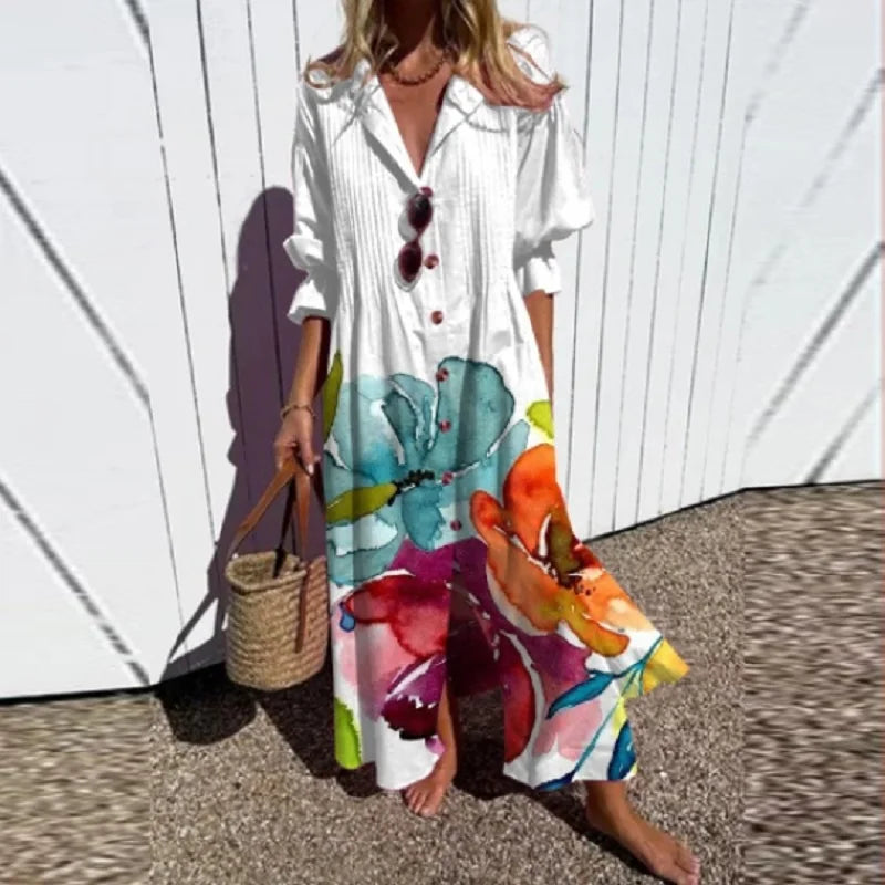 Ana&José | VESTIDO MAXI ESTAMPADO PARA MUJER