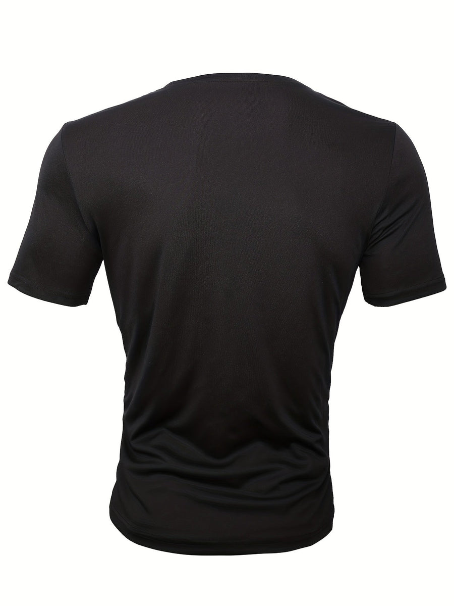 AnaJosé™ — Camiseta elegante de cuello redondo con estampado gráfico