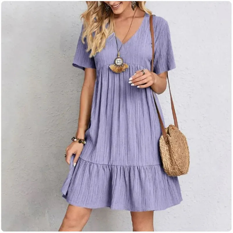 Ana&José | VESTIDO DE VERANO ELEGANTE DE MANGA CORTA PARA MUJER