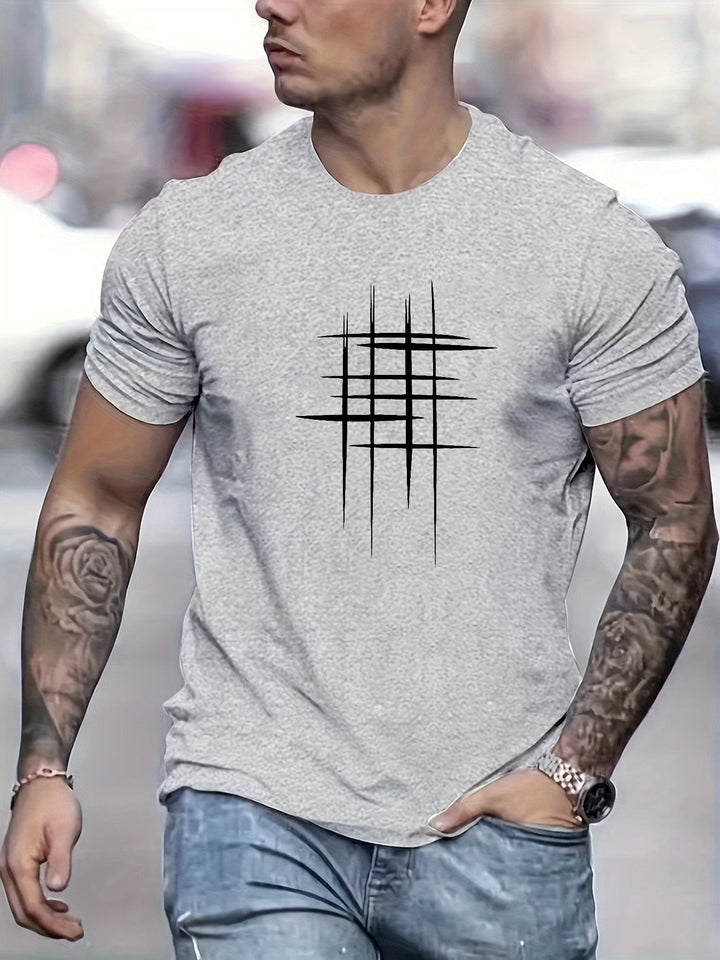 AnaJosé™ — Camiseta elegante de cuello redondo con estampado gráfico
