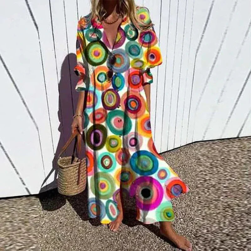 Ana&José | VESTIDO MAXI ESTAMPADO PARA MUJER