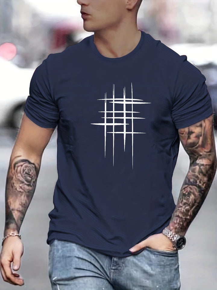 AnaJosé™ — Camiseta elegante de cuello redondo con estampado gráfico