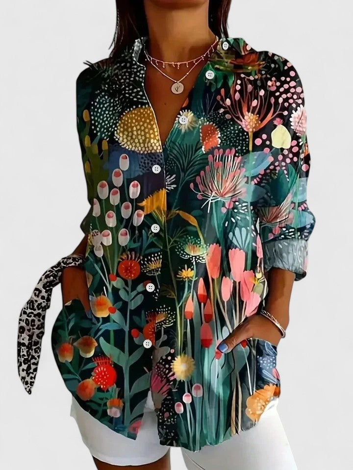 Ana&José | BLUSA ESTAMPADA CLÁSICA PARA MUJER