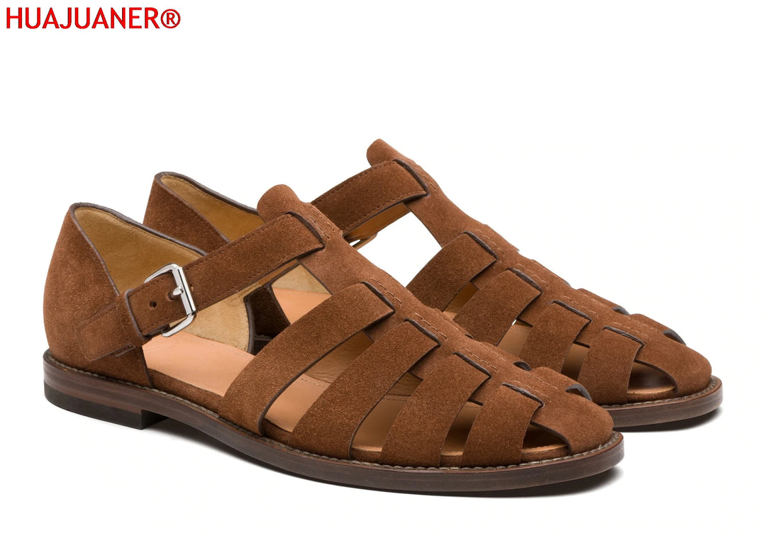Sandalias de verano para hombre, zapatos de vestir de cuero, sandalias formales de punta suave para exteriores, sandalias de boda para hombre, zapatillas ligeras clásicas, sandalias, zapatillas de deporte