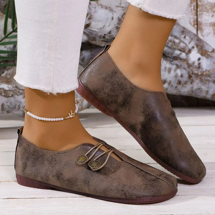 Ana&José | MOCASINES CON BOTÓN PARA MUJER