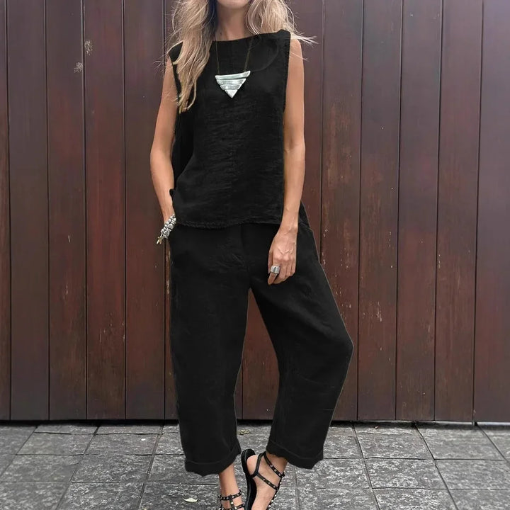 Conjunto Egipto de 2 piezas - De lino y algodón