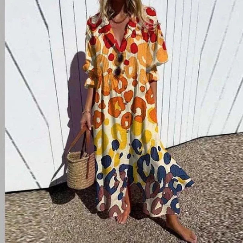 Ana&José | VESTIDO MAXI ESTAMPADO PARA MUJER