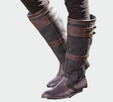 Laura | Botas Altas De Cuero Retro