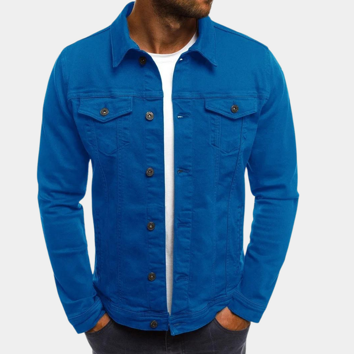 Chaqueta Trucker para Hombre - Con Botones en la Parte Frontal y Bolsillos con Botón