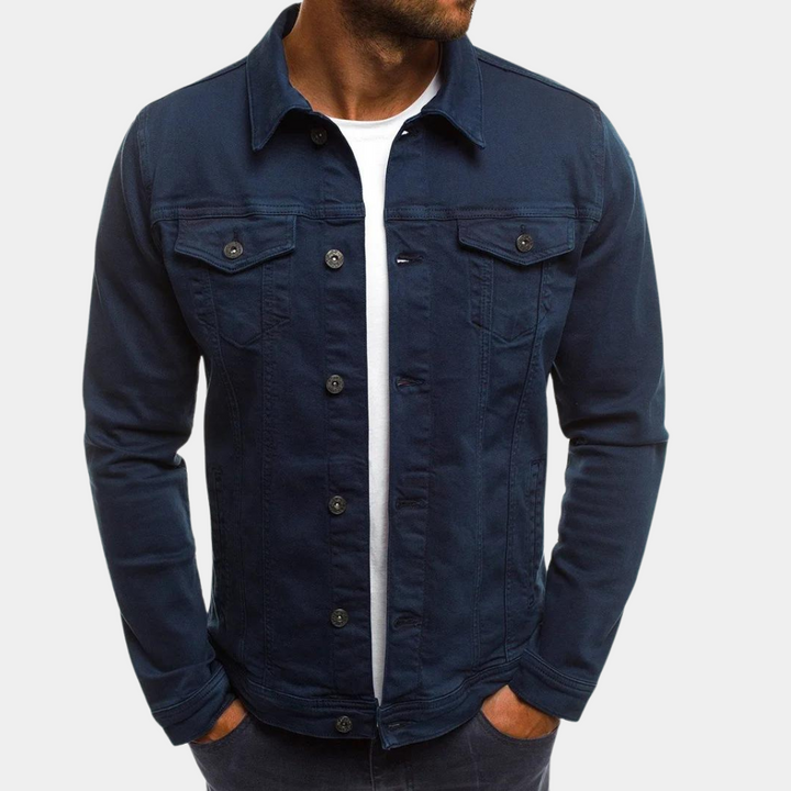 Chaqueta Trucker para Hombre - Con Botones en la Parte Frontal y Bolsillos con Botón