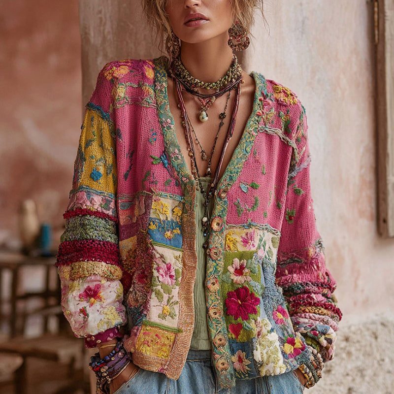 Ana&José | CHALECO DE PATCHWORK FLORAL PARA MUJER