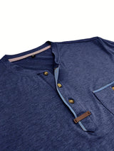 AnaJosé™ — Camiseta elegante de cuello redondo con bolsillo