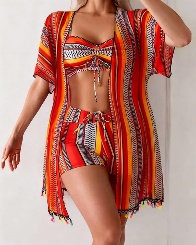 Ana&José | CONJUNTO TANKINI ESTAMPADO CON PAREO PARA MUJER