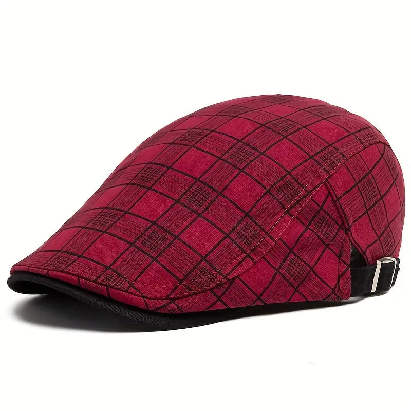 Zared - Gorra vintage a cuadros ajustable