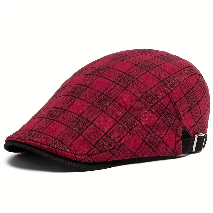 Zared - Gorra vintage a cuadros ajustable