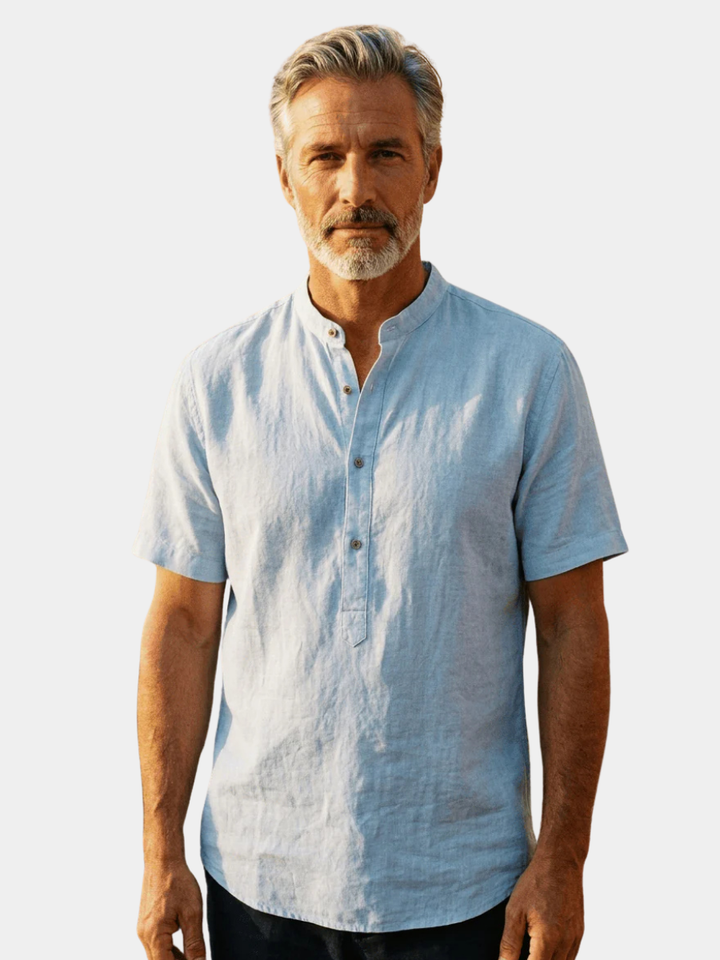 LAURENT MONACO | CAMISA DE CUELLO MAO PARA HOMBRES