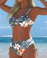 Ana&José | CONJUNTO DE TANKINI CON ESTAMPADO TROPICAL PARA MUJER