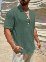 Ana&José | Camisa de verano elegante con cuello alto