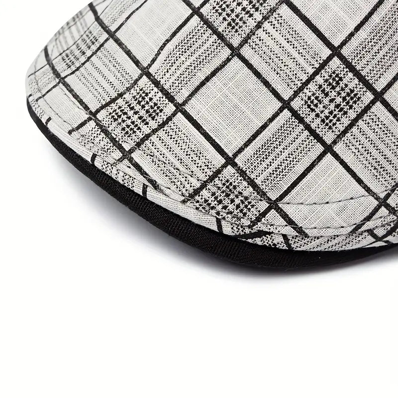 Zared - Gorra vintage a cuadros ajustable
